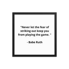 Load image into Gallery viewer, Babe Ruth Framed Poster
