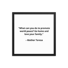 Load image into Gallery viewer, Mother Teresa Framed Poster
