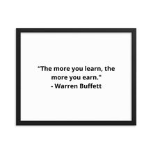 Load image into Gallery viewer, Warren Buffett Success Framed Poster
