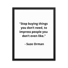 Load image into Gallery viewer, Suze Orman Framed Poster
