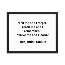 Load image into Gallery viewer, Benjamin Franklin Framed Poster
