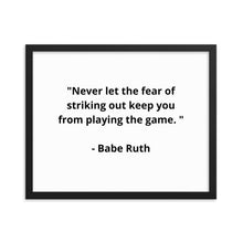 Load image into Gallery viewer, Babe Ruth Framed Poster
