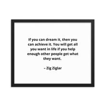 Load image into Gallery viewer, Zig Ziglar Framed Poster
