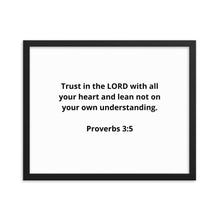 Load image into Gallery viewer, Bible Verses Proverbs 3:5 Framed Poster
