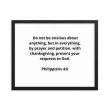 Load image into Gallery viewer, Bible Verses Philippians 4:6 Framed Poster
