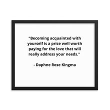 Load image into Gallery viewer, Self-Love Daphne Rose Kingma Framed Poster
