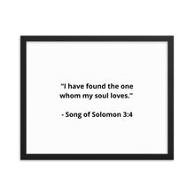 Load image into Gallery viewer, Romance Song of Solomon 3:4 Framed Poster
