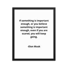 Load image into Gallery viewer, Entrepreneur Quotes Elon Musk Framed Poster
