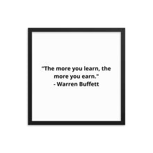 Load image into Gallery viewer, Warren Buffett Success Framed Poster
