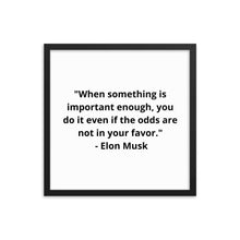Load image into Gallery viewer, Elon Musk Framed Poster
