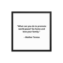 Load image into Gallery viewer, Mother Teresa Framed Poster
