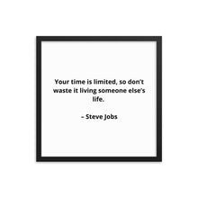 Load image into Gallery viewer, Steve Jobs Inspirational Framed Poster

