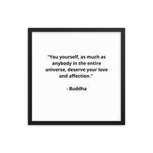 Load image into Gallery viewer, Self-Love Buddha Framed Poster
