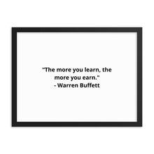 Load image into Gallery viewer, Warren Buffett Success Framed Poster
