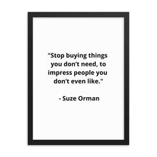 Load image into Gallery viewer, Suze Orman Framed Poster
