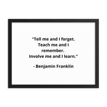 Load image into Gallery viewer, Benjamin Franklin Framed Poster
