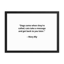 Load image into Gallery viewer, Mary Bly Dog/Cat Love Framed Poster
