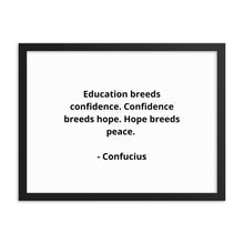 Load image into Gallery viewer, Teachers Confucius Framed Poster
