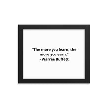 Load image into Gallery viewer, Warren Buffett Success Framed Poster
