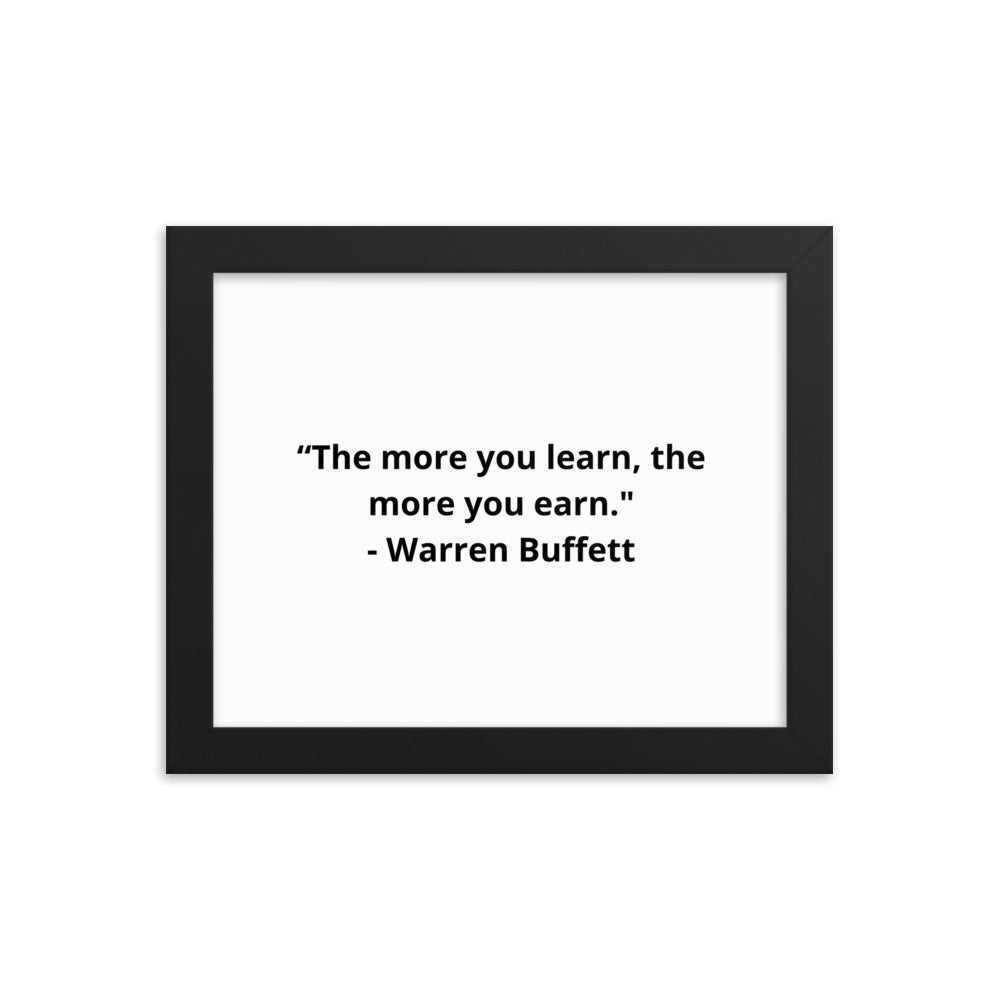 Warren Buffett Success Framed Poster
