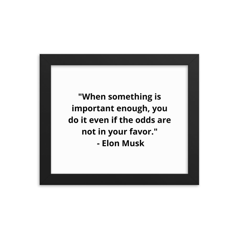 Elon Musk Framed Poster