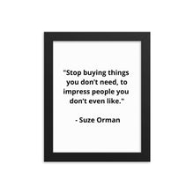 Load image into Gallery viewer, Suze Orman Framed Poster
