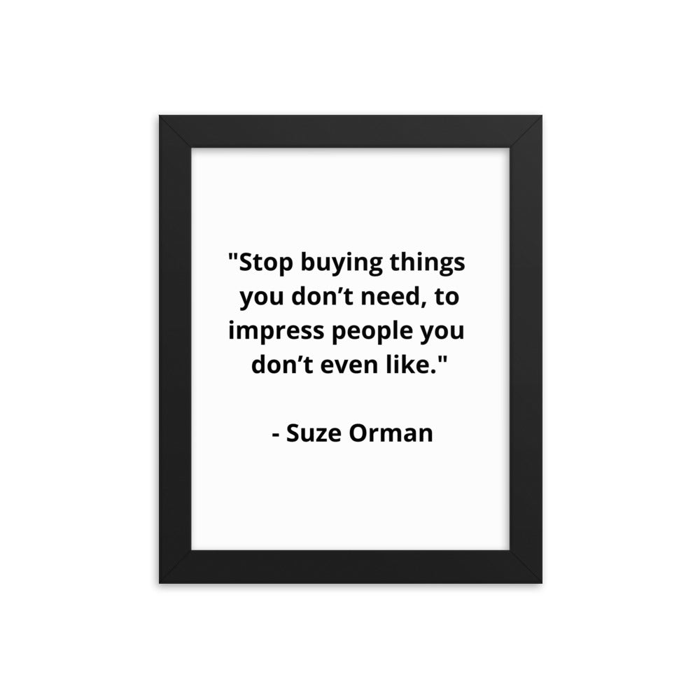 Suze Orman Framed Poster