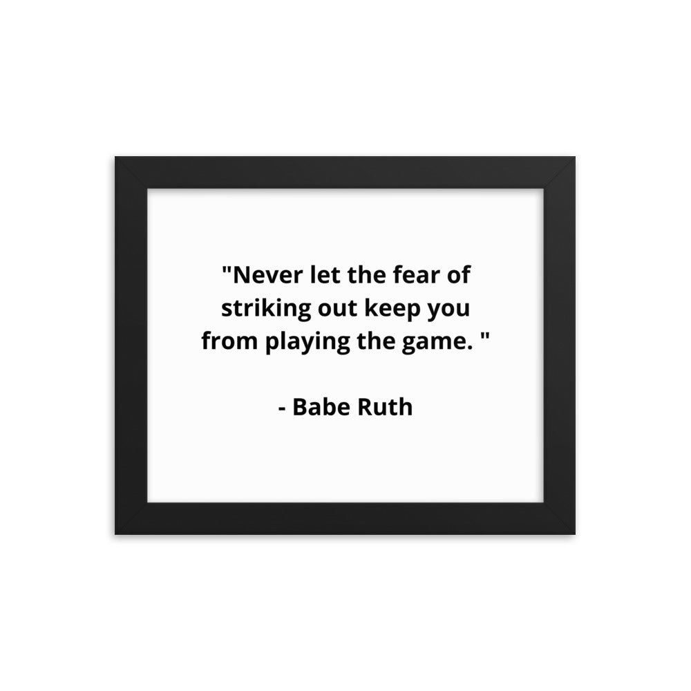 Babe Ruth Framed Poster