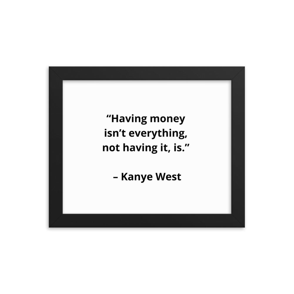 Kanye West Framed Poster