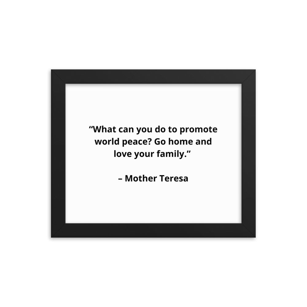 Mother Teresa Framed Poster