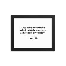 Load image into Gallery viewer, Mary Bly Dog/Cat Love Framed Poster
