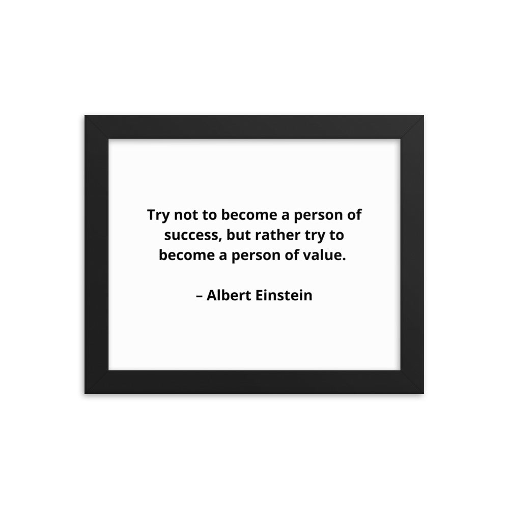 Albert Einstein Inspirational Framed Poster