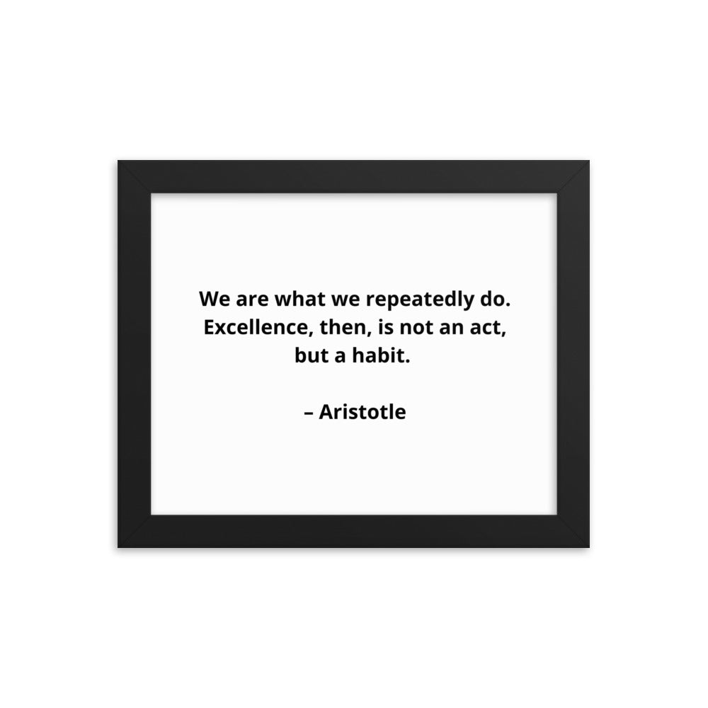 Aristotle Inspirational Framed Poster