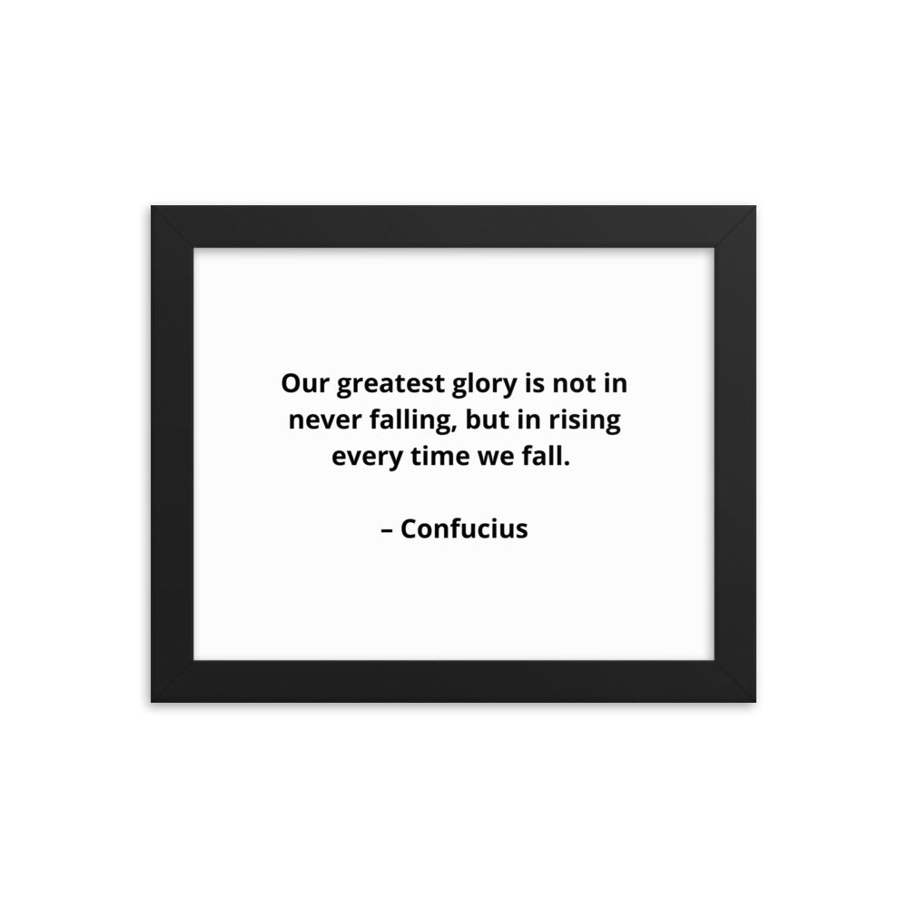 Confucius Inspirational Framed Poster