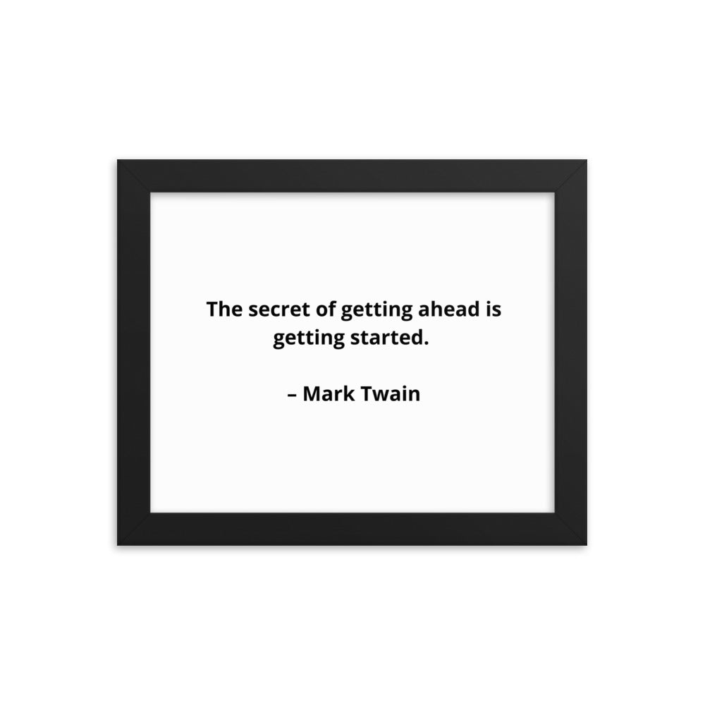 Mark Twain Inspirational Framed Poster