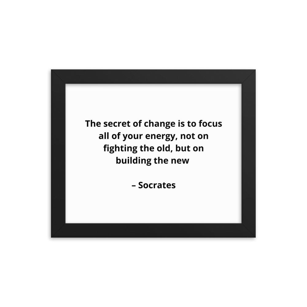 Socrates Inspirational Framed Poster