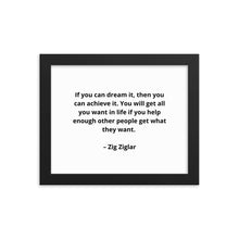 Load image into Gallery viewer, Zig Ziglar Inspirational Framed Poster
