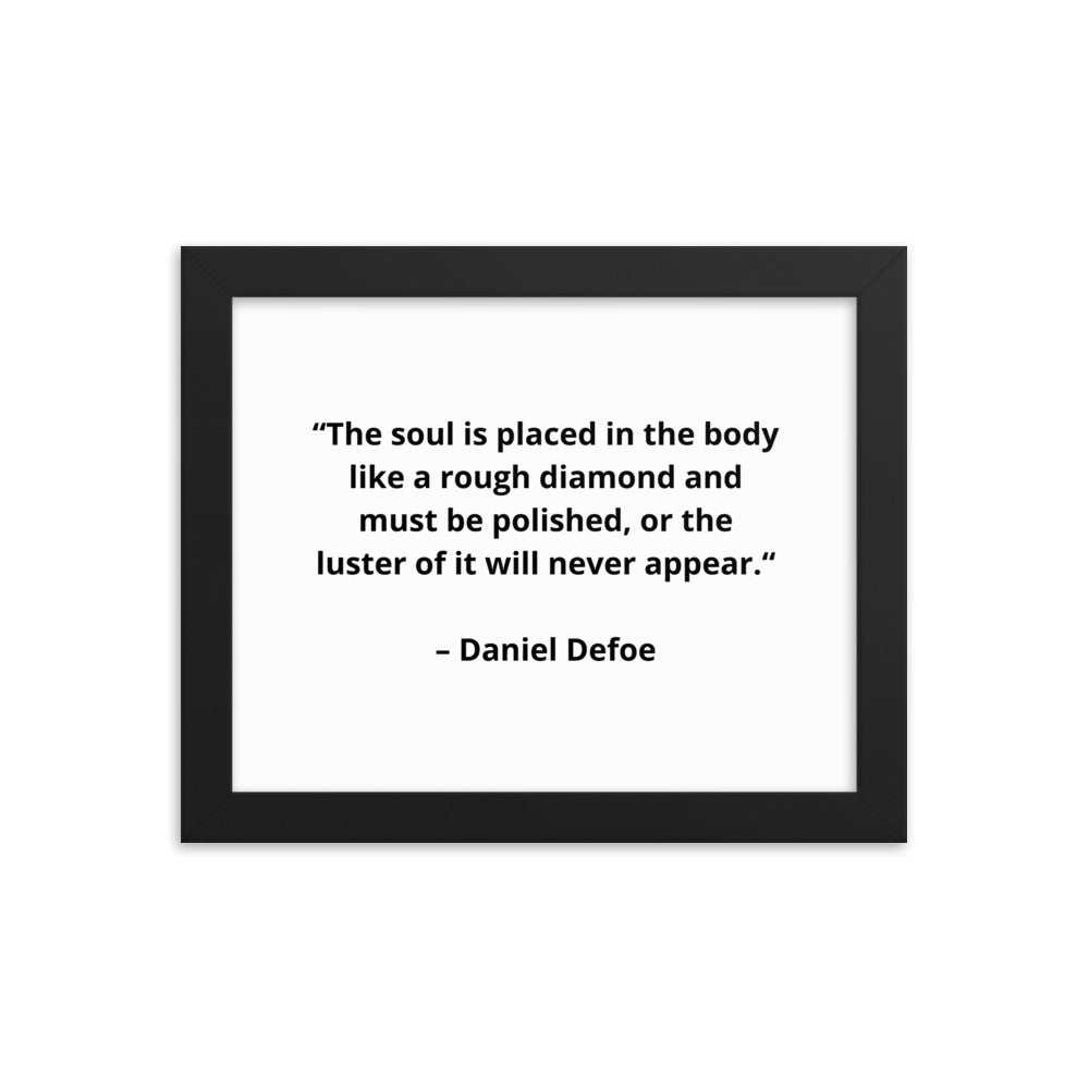 Daniel Defoe New Age Framed Poster