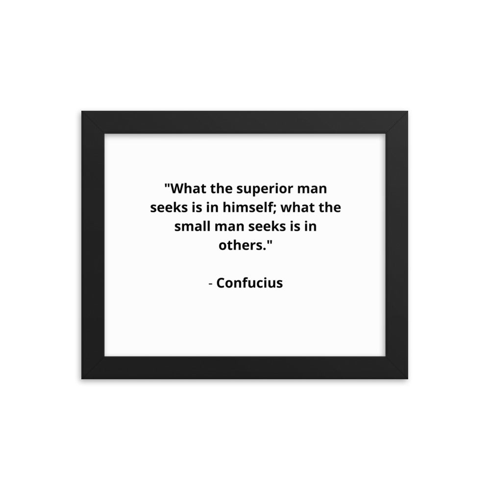 Spiritual Confucius Quote Framed Poster