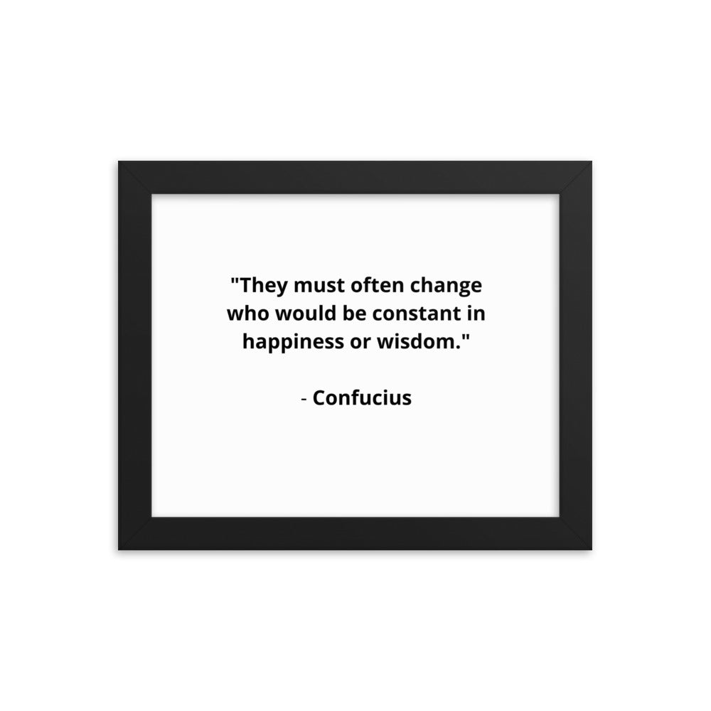 Spiritual Confucius Quote Framed Poster