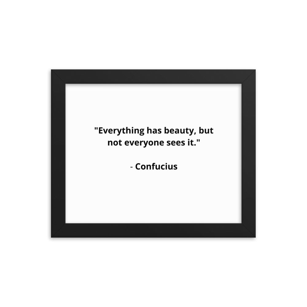 Spiritual Confucius Quote Framed Poster