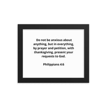 Load image into Gallery viewer, Bible Verses Philippians 4:6 Framed Poster
