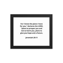 Load image into Gallery viewer, Spiritual Bible Verses Jeremiah 29:11 Framed Poster
