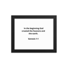 Load image into Gallery viewer, Spiritual Bible Verses Genesis 1:1 Framed Poster
