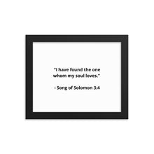 Load image into Gallery viewer, Romance Song of Solomon 3:4 Framed Poster
