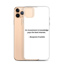 Load image into Gallery viewer, Benjamin Franklin Inspirational iPhone Case
