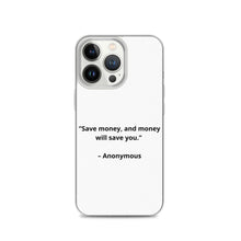 Load image into Gallery viewer, Anonymous Save Money iPhone Case
