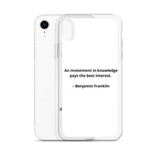 Load image into Gallery viewer, Benjamin Franklin Inspirational iPhone Case
