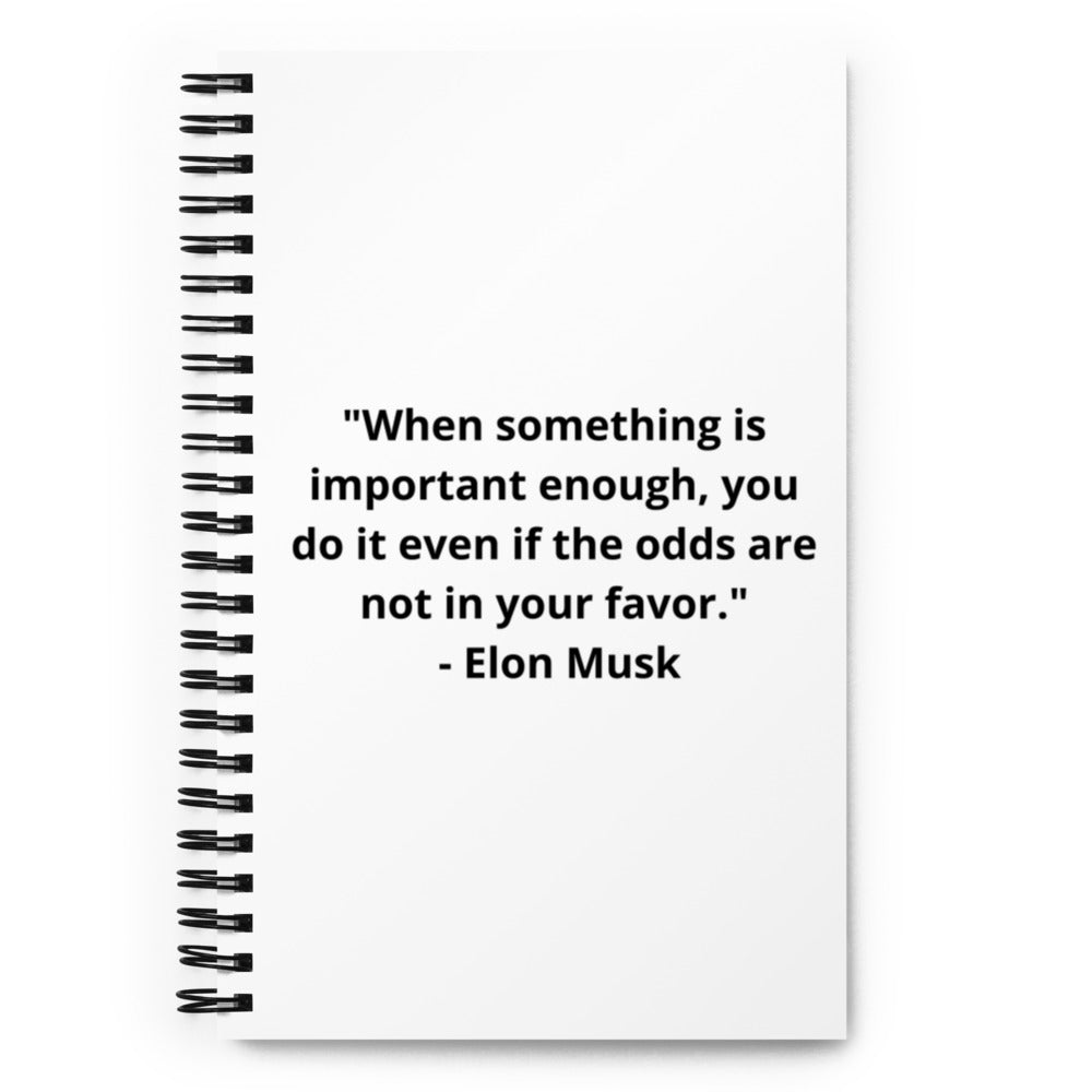 Elon Musk Spiral Notebook