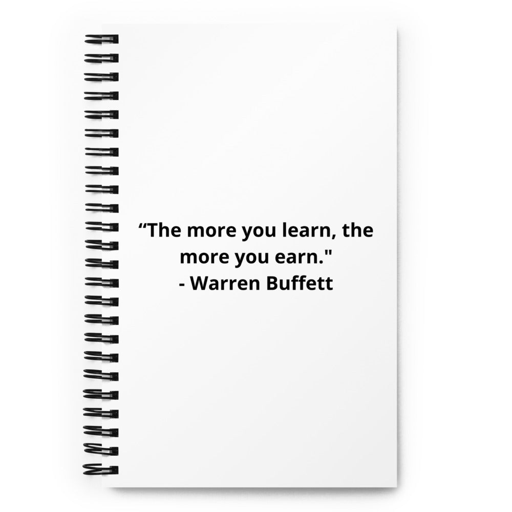 Warren Buffett Spiral Notebook
